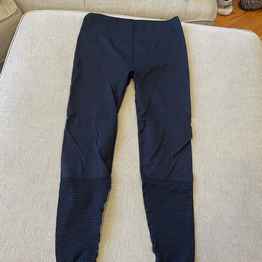 Fabletics Black Textured Panel Leggings